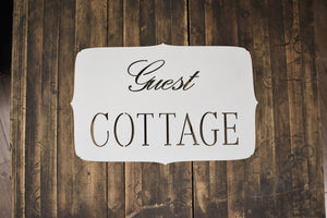 Guest Cottage Metal Sign